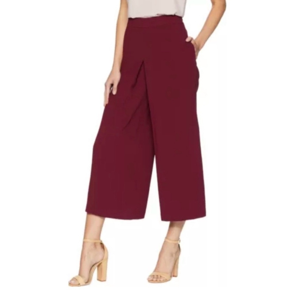 387M NWT Trina‎ Turk Vevir Wide Leg Coulette Pants with Pockets - Size: 0